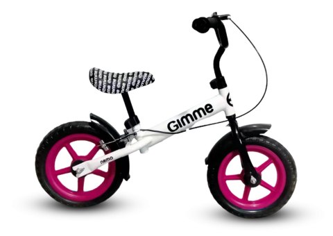 Rowerek biegowy z hamulcem Nemo 11" różowy 3+ GIMME Rowerek biegowy z hamulcem Nemo 11" różowy 3+ GIMME