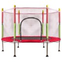 Trampolina do domu ogrodu dla dzieci siatka 140cm 55inch czerwona