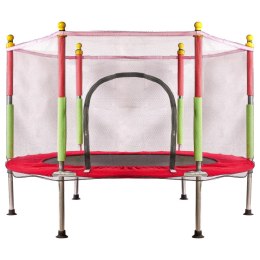 Trampolina do domu ogrodu dla dzieci siatka 140cm 55inch czerwona