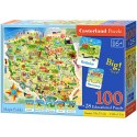 Puzzle edukacyjne układanka Mapa Polski 128 elementów 6+ CASTORLAND