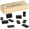 Domino drewniane klocki gra rodzinna + pudełko