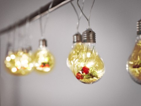 Lampki LED łańcuch na baterie kurtyna lampki choinkowe kule z dekoracją 3m 50LED ciepły Lampki LED łańcuch na baterie kurtyna lampki choinkowe kule z dekoracją 3m 50LED ciepły