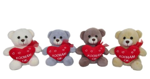 Miś pluszowy z sercem 17cm KOCHAM CIĘ M3746 Miś pluszowy z sercem 17cm KOCHAM CIĘ M3746