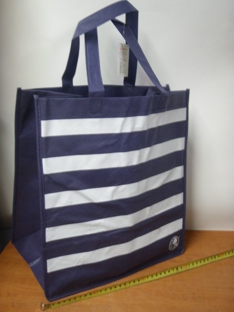 Torba granatowa w paski 33x35 PP Torba granatowa w paski 33x35 PP