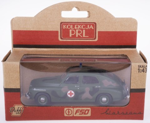 Auto metalowe 1:43 WARSZAWA KARETKA WOJSKOWA B-251 KOLEKCJA PRL