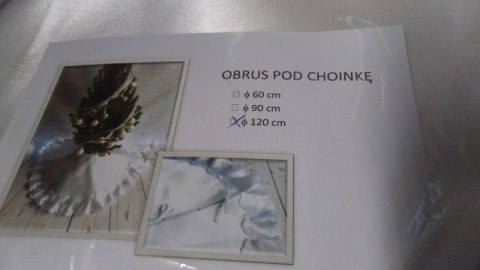 Obrus falbanka 5szt. pod choinkę FI-120cm