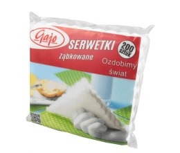 Serwetki ząbkowane białe 15x15 A'200