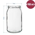 Słoiki 6szt. + zakrętki 900ml | 132903